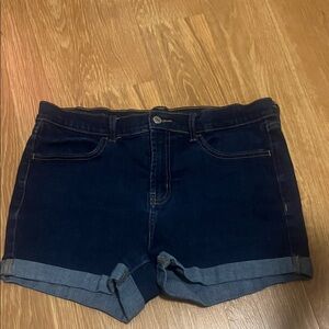 Old Navy Dark Indigo Jean Shorts size 8 pockets like new